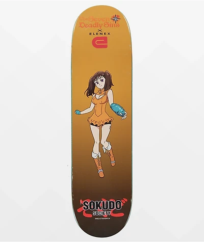 Elenex x 7 Deadly Sins x Sokudo Society Diane 8.25" Skateboard Deck