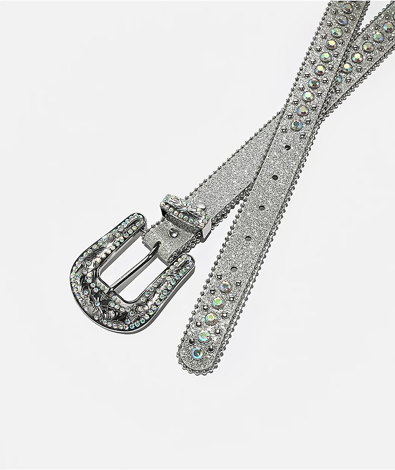 Ella Shea Gem Bling Silver Belt