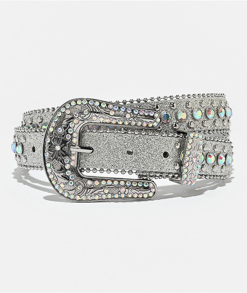 Ella Shea Gem Bling Silver Belt