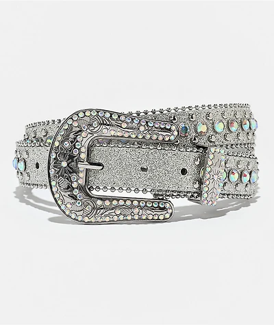 Ella Shea Gem Bling Silver Belt