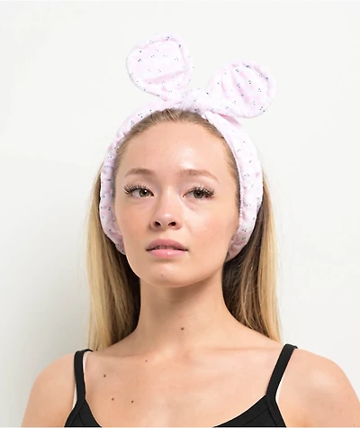 Ella Shea Ghost Pink Plush Bow Headband