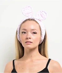 Ella Shea Ghost Pink Plush Bow Headband