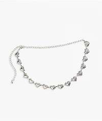 Ella Shea Heart Silver Chain Belt