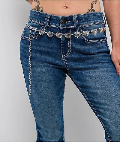 Ella Shea Heart Silver Chain Belt