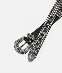 Ella Shea Rhombus Gem Bling Black Belt