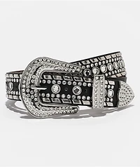 Ella Shea Rhombus Gem Bling Black Belt