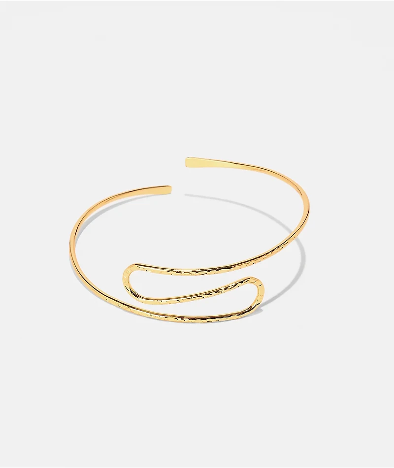 Ella Shea S Dimpled Gold Arm Cuff