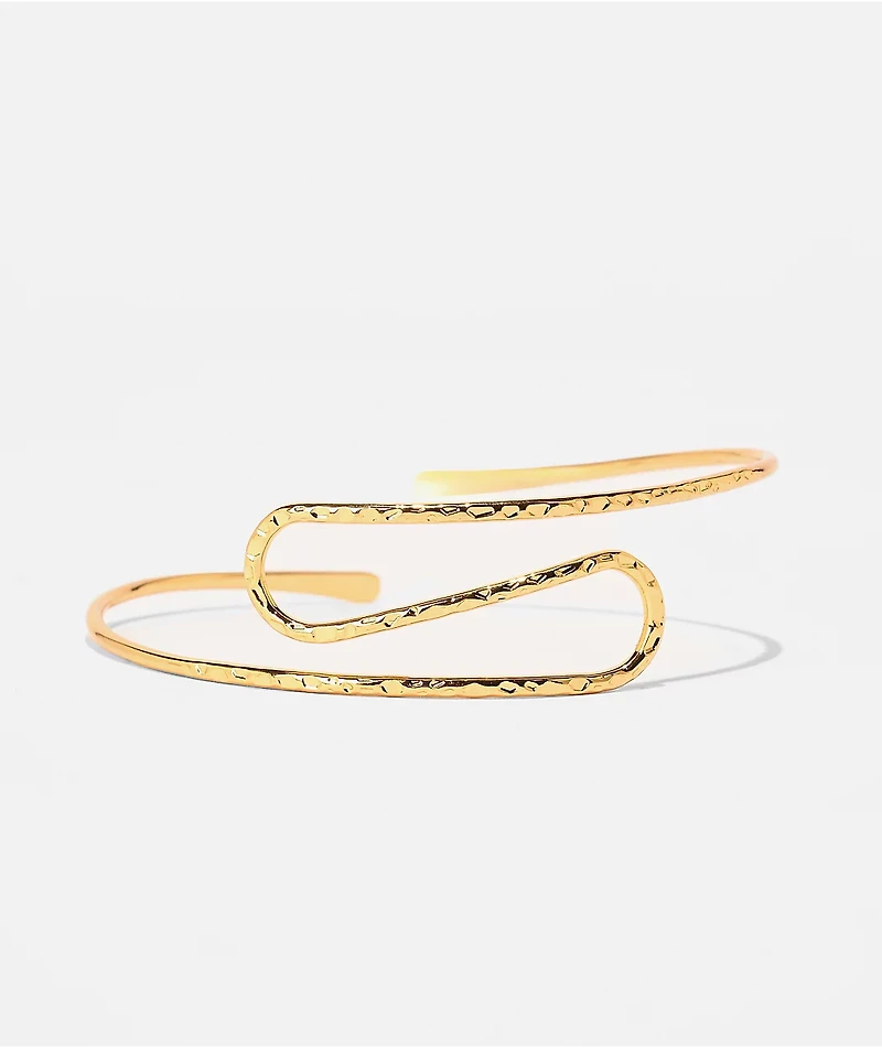 Ella Shea S Dimpled Gold Arm Cuff