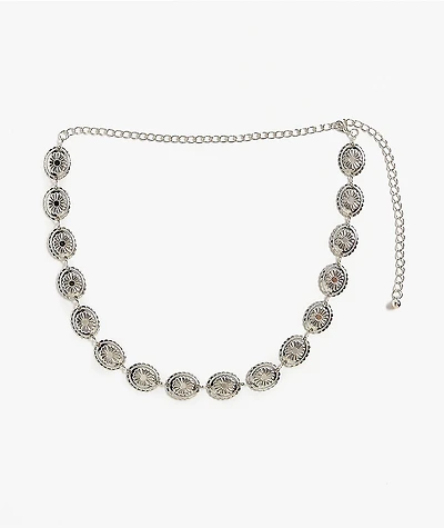 Ella Shea Silver Medallion Chain Belt