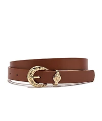 Ella Shea Slim Tan & Gold Buckle Belt