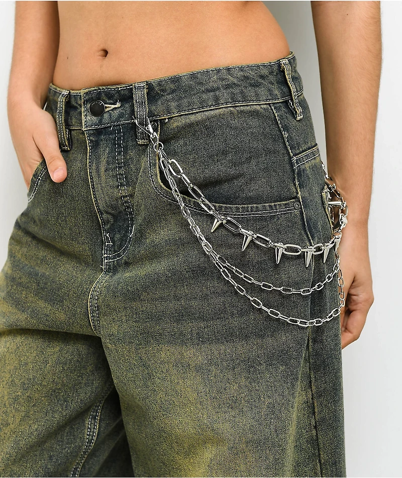 Ella Shea Spike Silver Pocket Chain