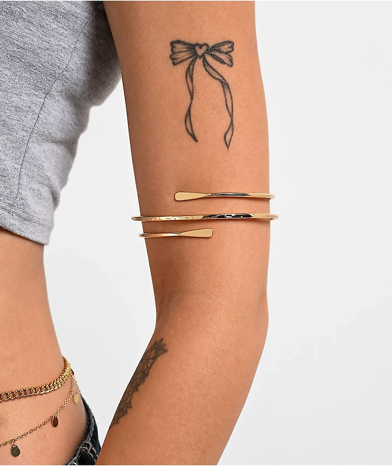 Ella Shea Spiral Gold Arm Cuff