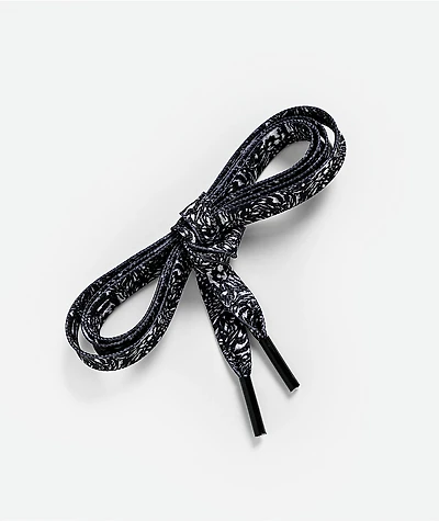 Ella Shea Swirl Black & Grey Shoelaces