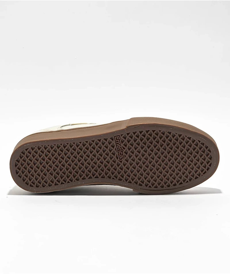 Emerica Cadence White & Gum Skate Shoes