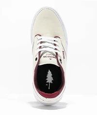 Emerica Dickson White & Red Skate Shoes