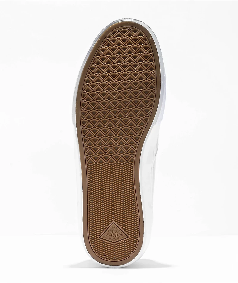 Emerica Dickson White & Red Skate Shoes