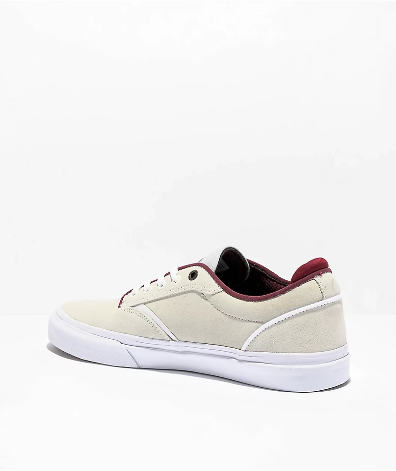 Emerica Dickson White & Red Skate Shoes