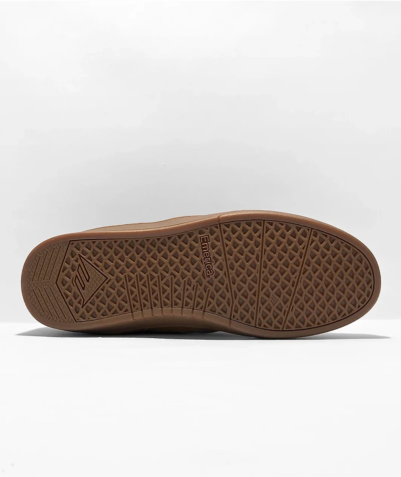 Emerica Figueroa Brown & Gum Suede Skate Shoes