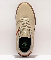 Emerica Low Vulc Tan, White & Gum Skate Shoes