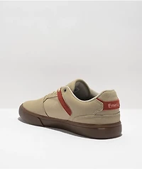 Emerica Low Vulc Tan, White & Gum Skate Shoes