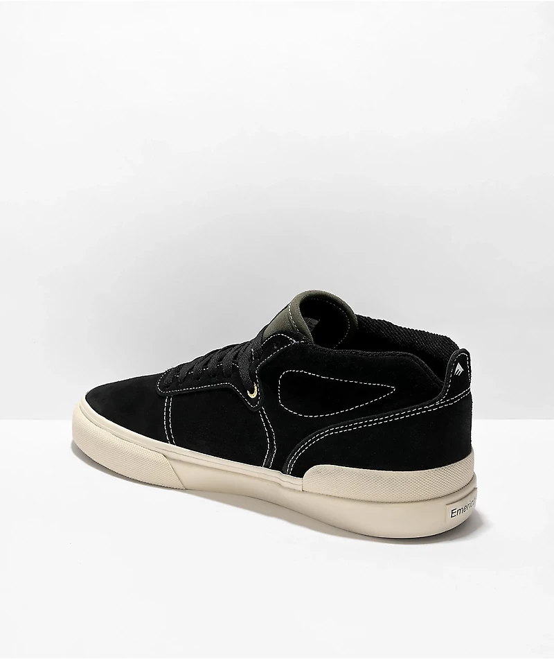Emerica Pillar Black, White, & Green Skate Shoes