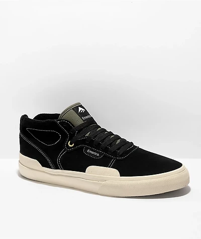 Emerica Pillar Black, White, & Green Skate Shoes
