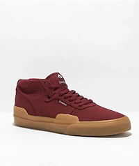 Emerica Pillar Burgundy & Gum Skate Shoes