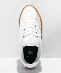 Emerica Temple White & Gum Skate Shoes