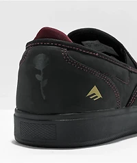 Emerica Wino G6 Black & Red Slip-On Skate Shoes