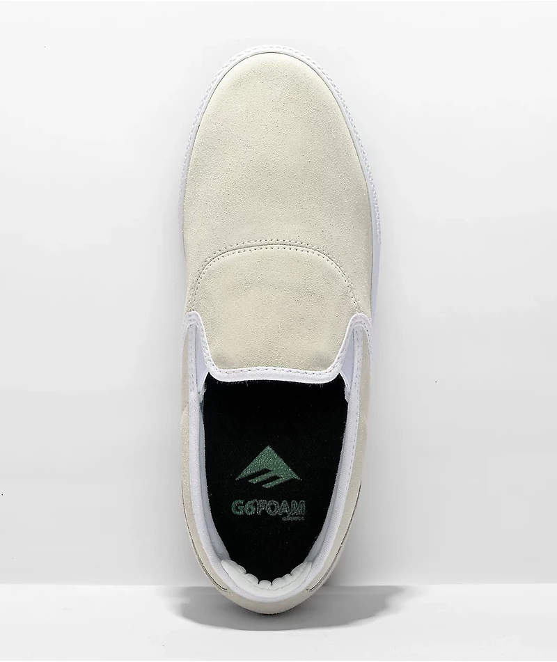 Emerica Wino G6 White Slip-On Skate Shoes