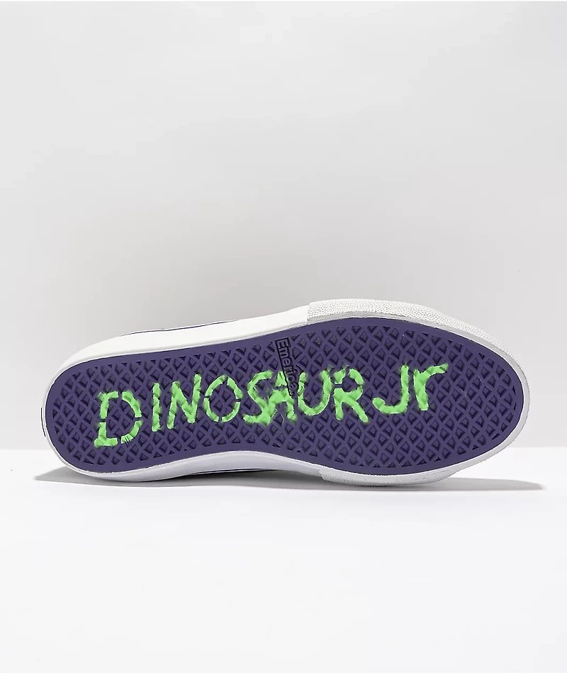 Emerica x Dinosaur Jr Omen Black & Purple High Top Skate Shoes