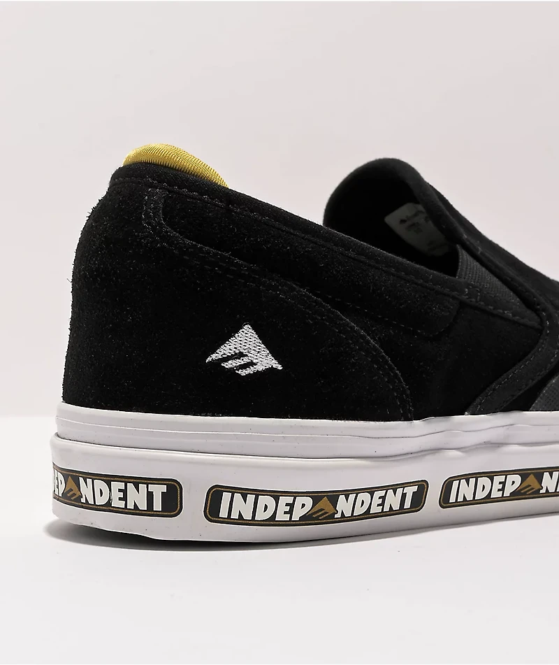 Emerica x Independent Wino G6 Black Slip On Skate Shoes