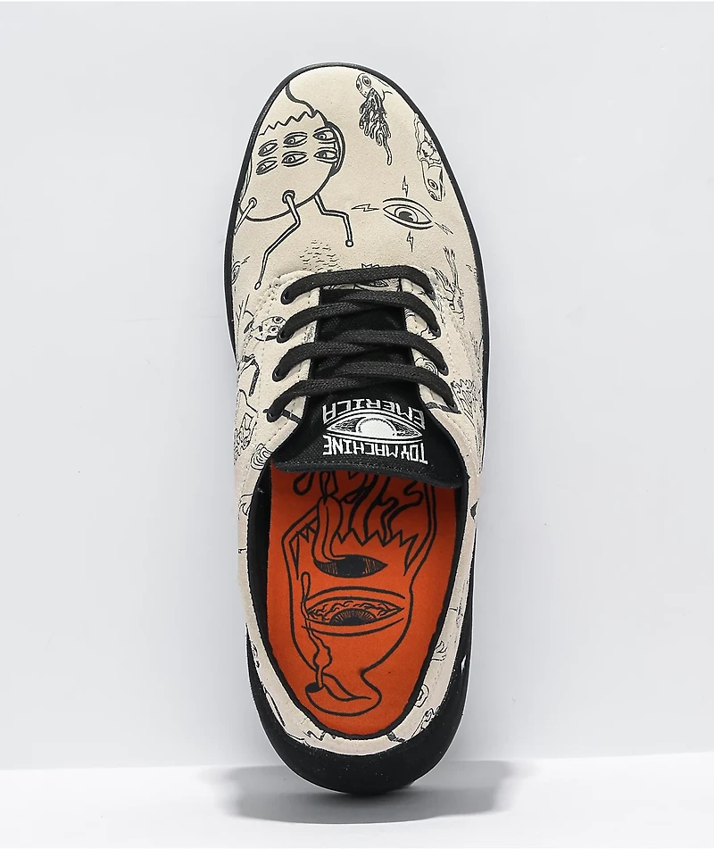 Emerica x Toy Machine Romero Laced Tan & Black Skate Shoes