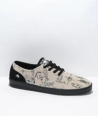 Emerica x Toy Machine Romero Laced Tan & Black Skate Shoes