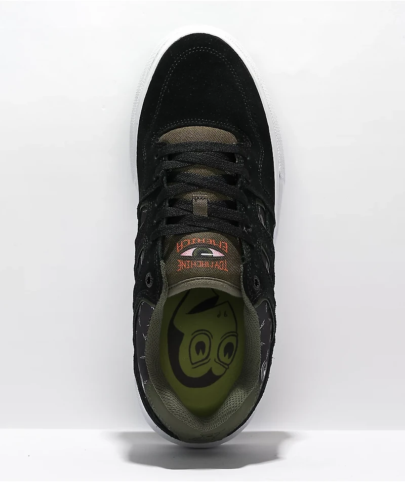 Emerica x Toy Machine Tilt G6 Black & Olive Skate Shoes