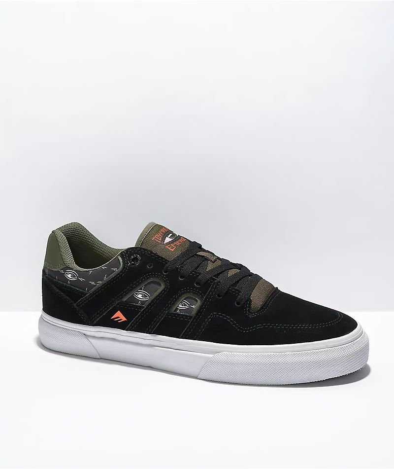 Emerica x Toy Machine Tilt G6 Black & Olive Skate Shoes
