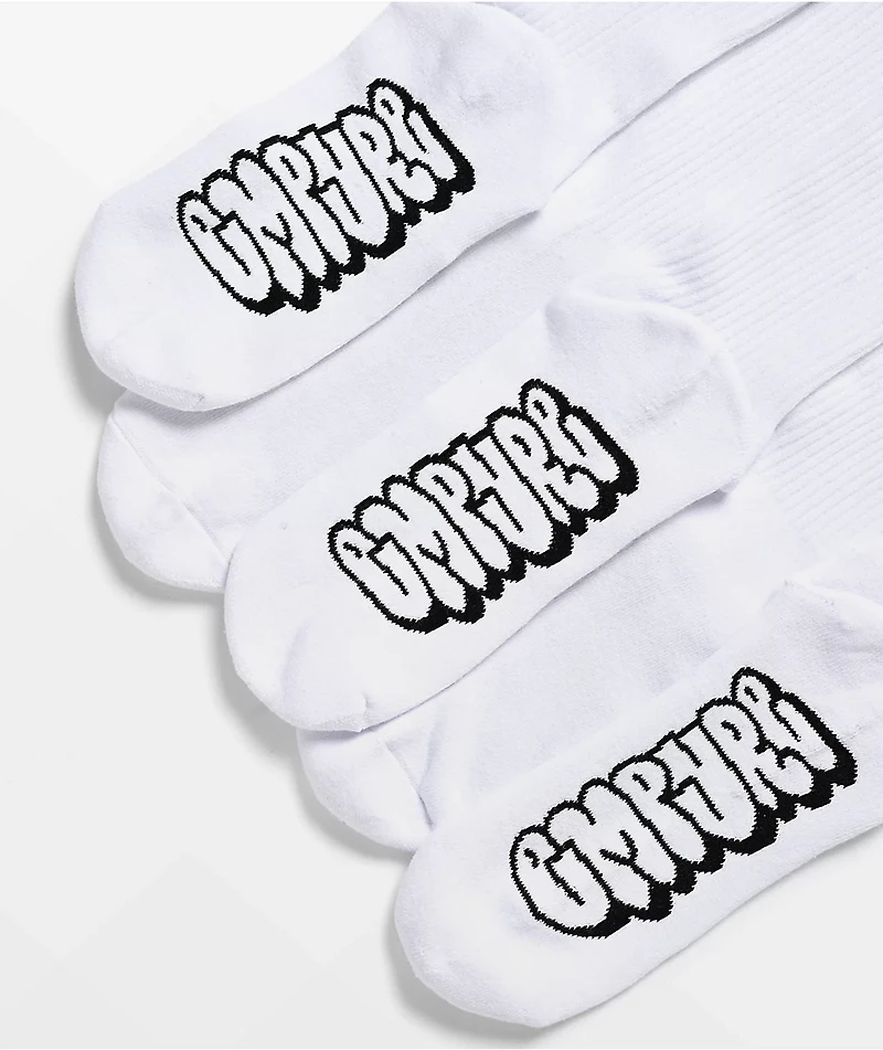 Empyre 6 Pack White Crew Socks