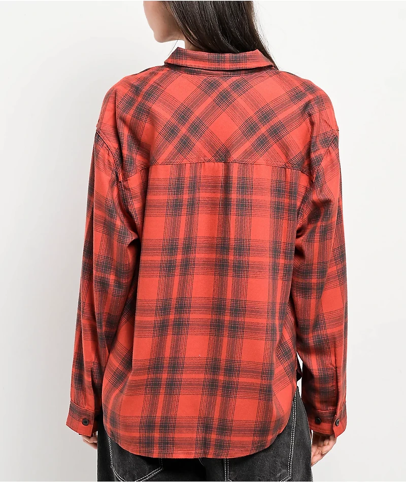 Empyre Addison Red & Grey Flannel Shirt