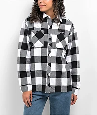 Empyre Akrin Black & White Plaid Flannel Shirt