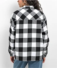 Empyre Akrin Black & White Plaid Flannel Shirt