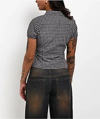 Empyre Alana Plaid Brown Button Up Shirt