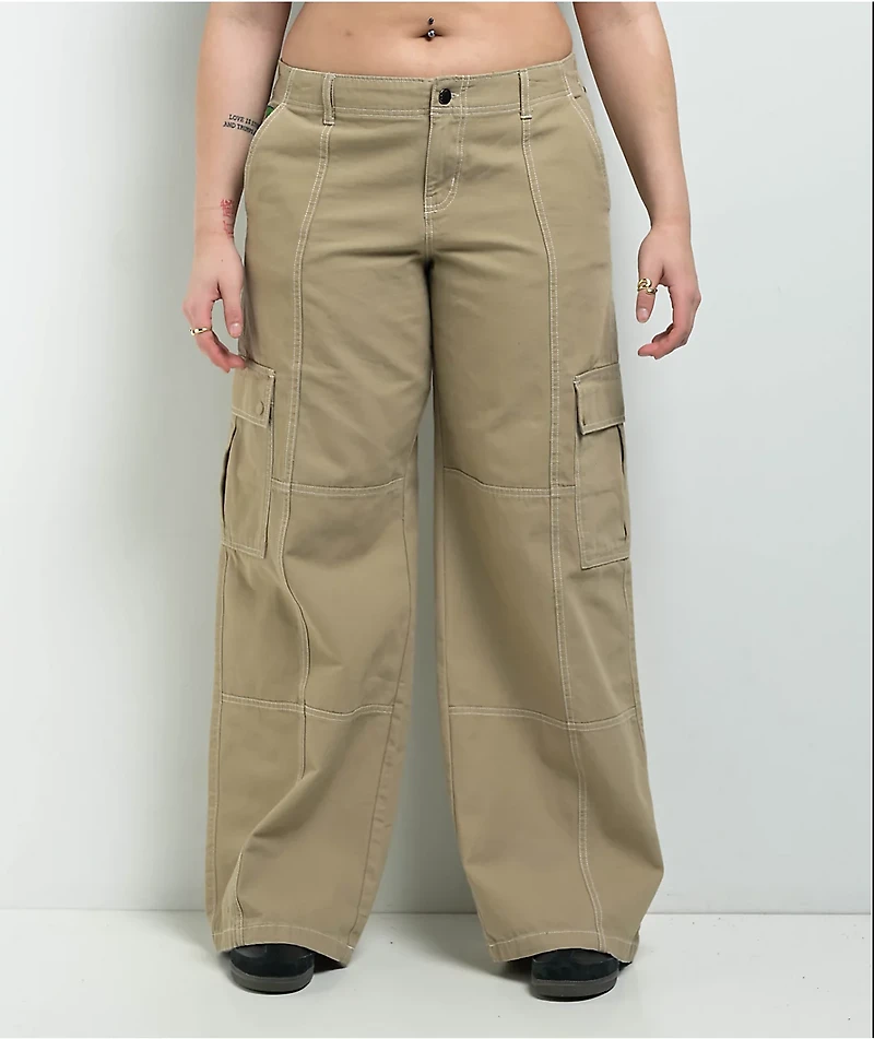 Empyre Alani Low Rise Chinchilla Relaxed Cargo Pants
