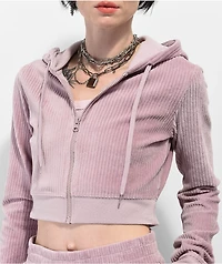 Empyre Amelia ZF Pink Crop Zip Hoodie