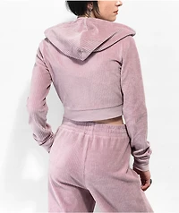Empyre Amelia ZF Pink Crop Zip Hoodie