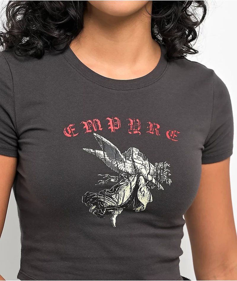 Empyre Amina Vice Virtues Black Crop T-Shirt