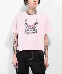 Empyre Angel On Earth Pink Crop T-Shirt