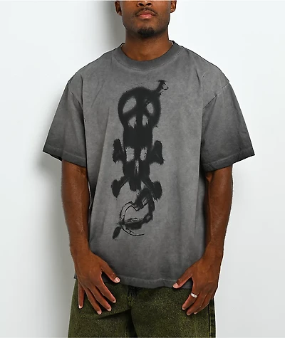 Empyre Angst Album Oil Wash Charcoal T-Shirt