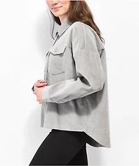 Empyre Aria Formal Grey Corduroy Shirt Jacket