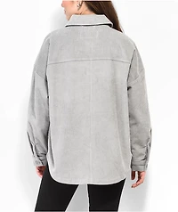 Empyre Aria Formal Grey Corduroy Shirt Jacket