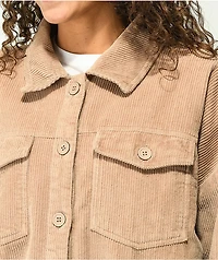 Empyre Aria Tan Corduroy Shirt Jacket